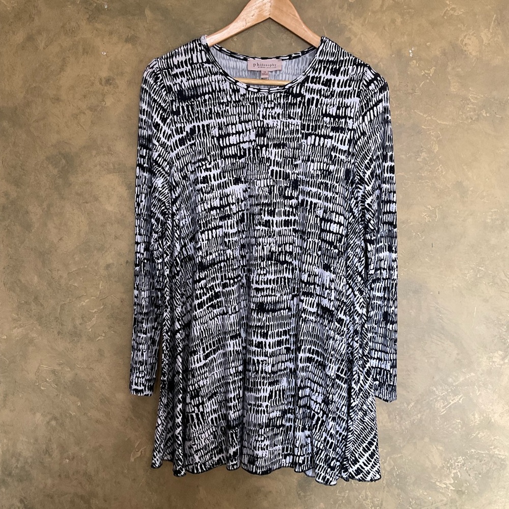 Philosophy Batik Graphic A-line Tunic Top